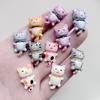 10 Stück zufällig gemischtes süßes Kätzchen-Harz mit flacher Rückseite, dekoratives Sammelalbum, DIY-Telefonhülle, Haardekoration, Harz-Zubehör