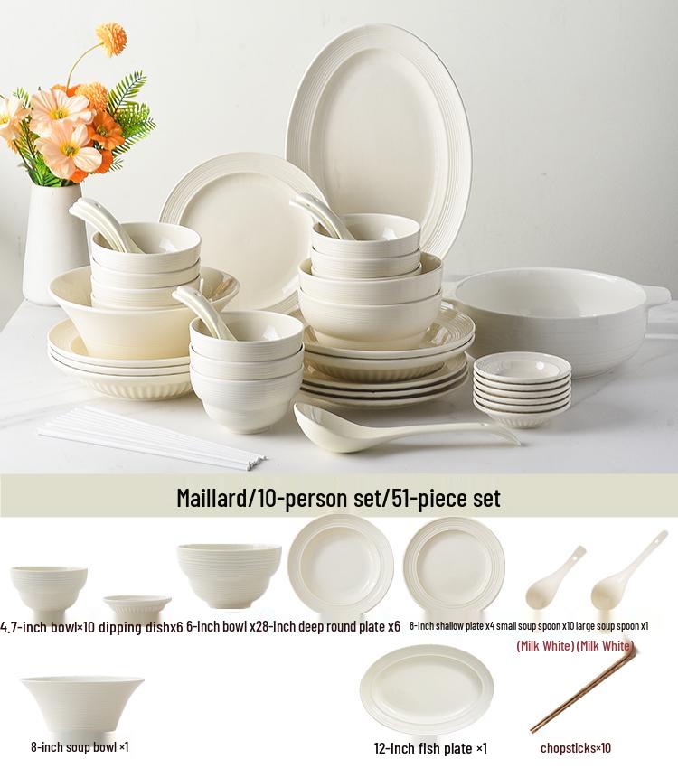 Ceramic Dinnerware Set: Bowls, Plates, and Chopsticks - 2025 Style Housewarming Gift