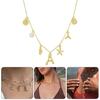Ocean Theme Gold Charm Necklace with Initial Shells Letter Pendant Suitable for Surfer Girls and Beach Enthusiasts