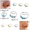 Turquoise Beaded Ear Bone Nail Copper Geometric Nose Rings Clips Lip Body Piercing Stud Earring Jewelry