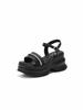 Sports Sandals Women's 2025 Summer New Wedge Heel Fashion Muffin Shoes Thick Sole Height Increase Outer Wear Versatile Beach Shoes