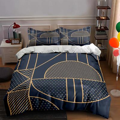 Geometric Golden Patterns. Bedding Duvet Cover Sets Duvet Covers Pillowcases Gifts (1 * Duvet Cover 2 * Pillowcases, Without Duvet Insert)