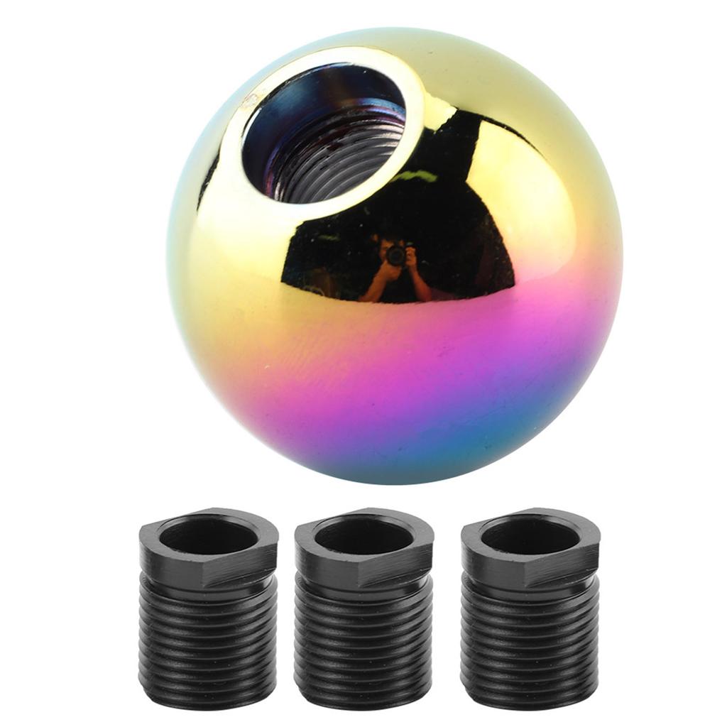 Cabeça de mudança de marchas com botão manual universal para carro, formato de bola redonda