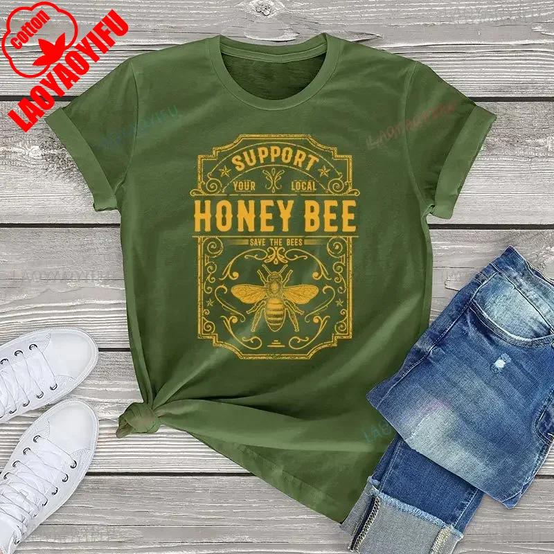 Trends Honey Bee T Shirt 00s Vintage Unisex Casual Female Tops Tees For Women Clothing Summer 2024 Graphic T Shirt