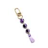 Turkish Resin Eye Keychain with Gold-Plated Tassel Pendant