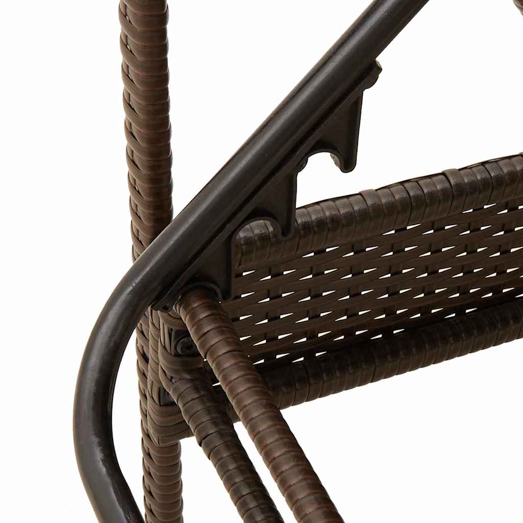 With Cushions Brown 63 X 200 X 81 Cm, Poly Rattan