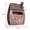 Heavy Iron Lockable Secure Mail Letter Box Mailbox Wall Mounted Retro Metal Mail Box Garden Ornament