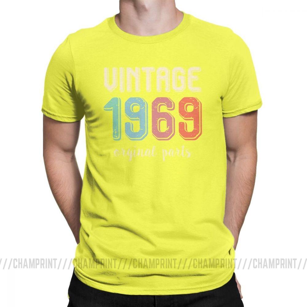 Vintage Retro 1969 50 Years Old 50Th Birthday Gift T Shirt T Shirt For Male Round