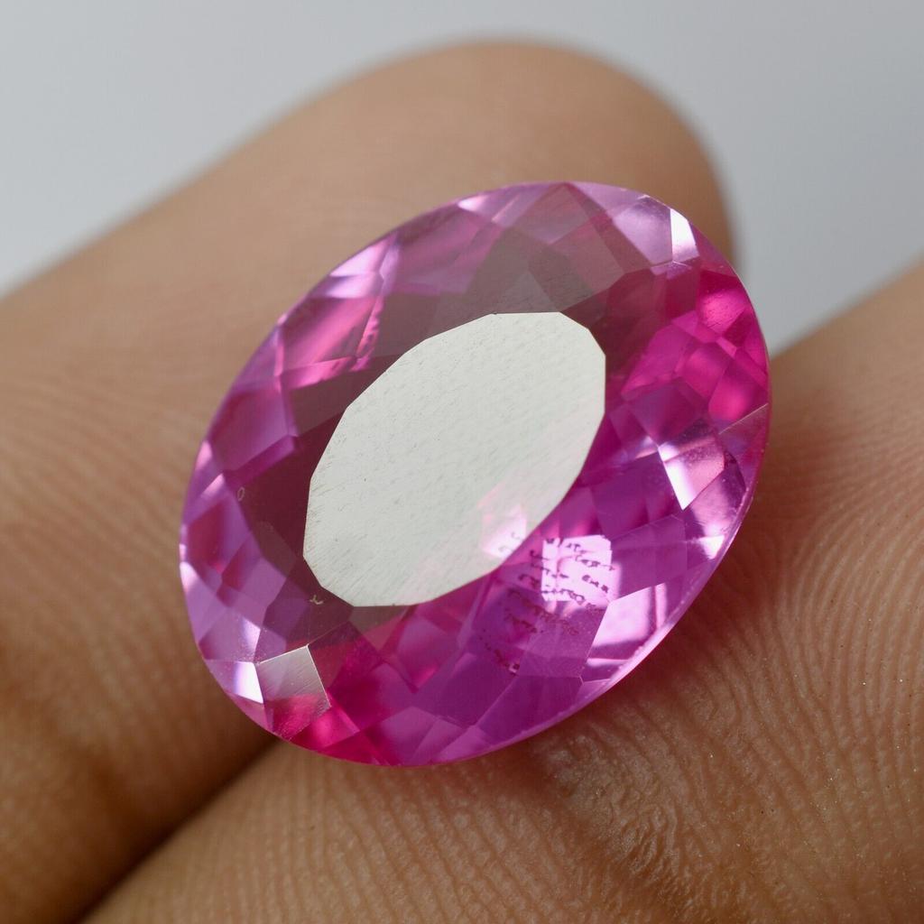 Natural Pink Sapphire Loose Gemstone 14.60 ct Oval Cut September Birthstone for Gem Collections