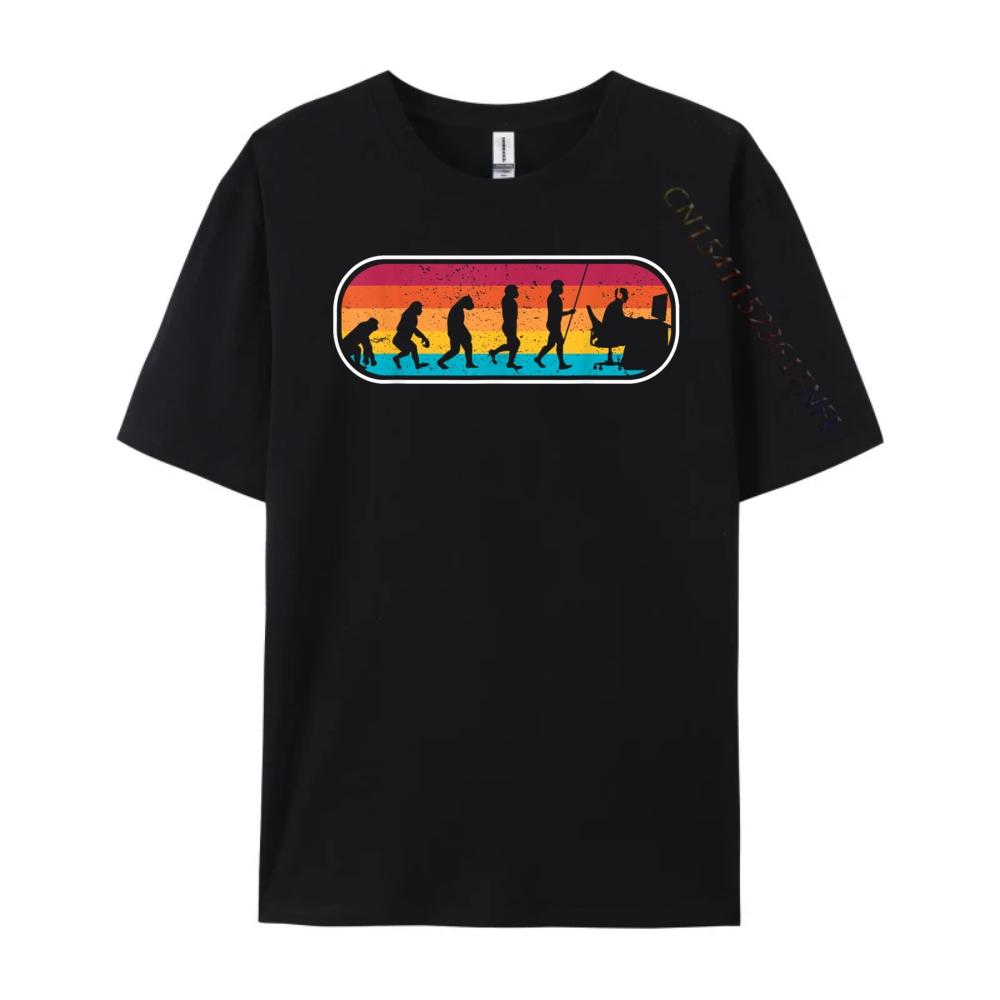 Evolution Gamer Computer Freak Geek Nerd Pc Game Harajuku Autumn Men Clothes Big And Tall Crazy Funny Shirts