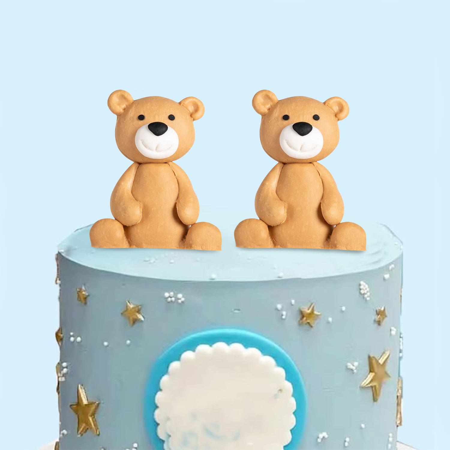 

Набор украшений для торта «Мишка Тедди», украшение для торта «Шары-мишки» для вечеринки по раскрытию пола для мальчиков и девочек, принадлежности для детского праздника