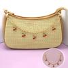 Fashion Temperament Glass Stone Red Cherry Chain Jewelry Bag Hanging Jewelry Bag Charm Bag Accessories