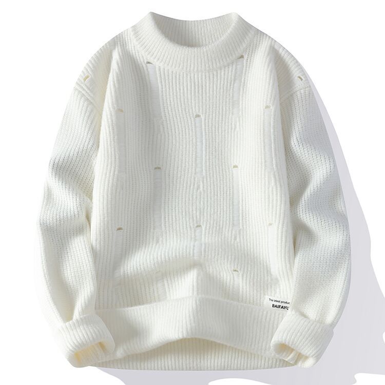 Hot Sale Winter New Fashion Thickened Semi-Turtleneck Men's Knitwear Thread