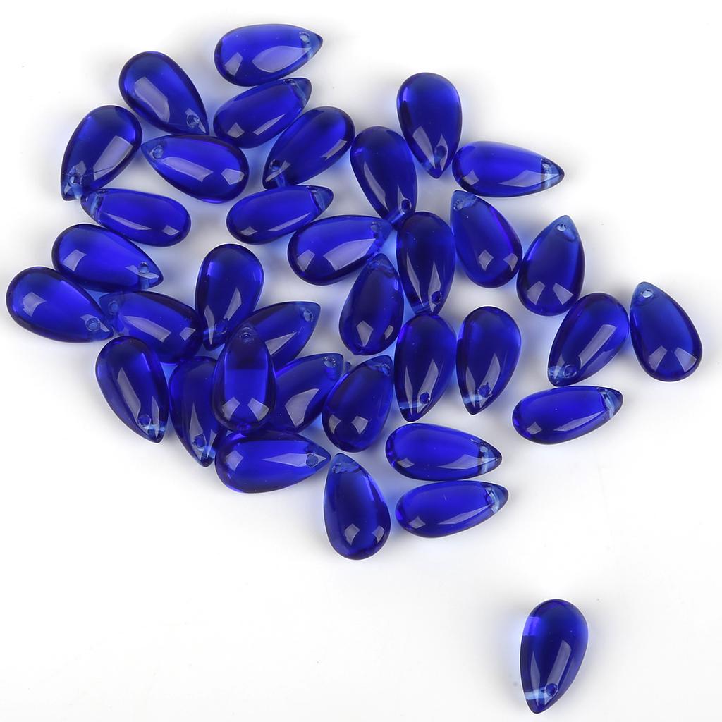 8*14mm Water Drop Czech Glaze Beads Handmade Diy Semi-transparent Teardrop Pendant Glass Accessories Material Loose Beads Beads for Jewelry Making