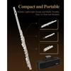 Eastar Silver-Plated 16-Hole Flute with E-Mechanism, Offset, Ring Key, and Flute Stand & Case (Silver) for Beginners
