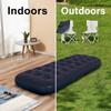 Single Outdoor/Indoor Inflatable Camping Mattress with Flocking