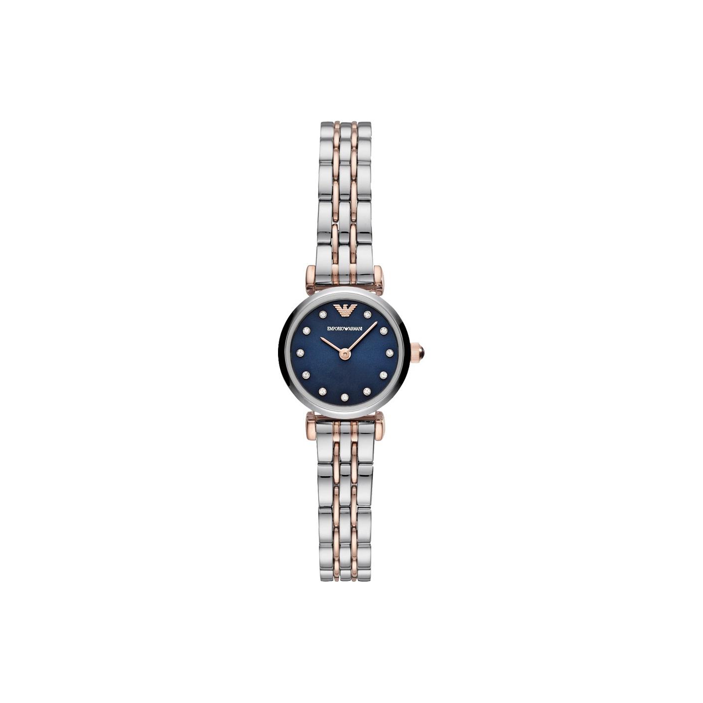 

EMPORIO ARMANI Gypsophila Collection Wrist Watch Quartz Movement Stainless Steel Strap Blue Dial Women s Watch AR11222 Rose Gold Strap