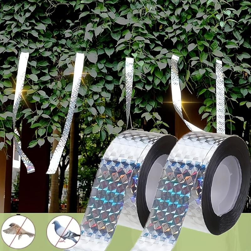 Reflective Bird Repellent Tape, Double-Sided Holographic Plastic Scare Ribbon for Gardens, Fruit Trees, Flower Beds and Outdoor Plants