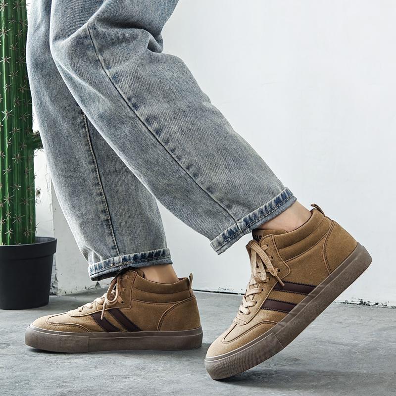 Autumn Platform Shoes Man Original Designer Mens High Top Sneakers Comfy Breathable Men Vulcanize Shoes Chaussures Homme