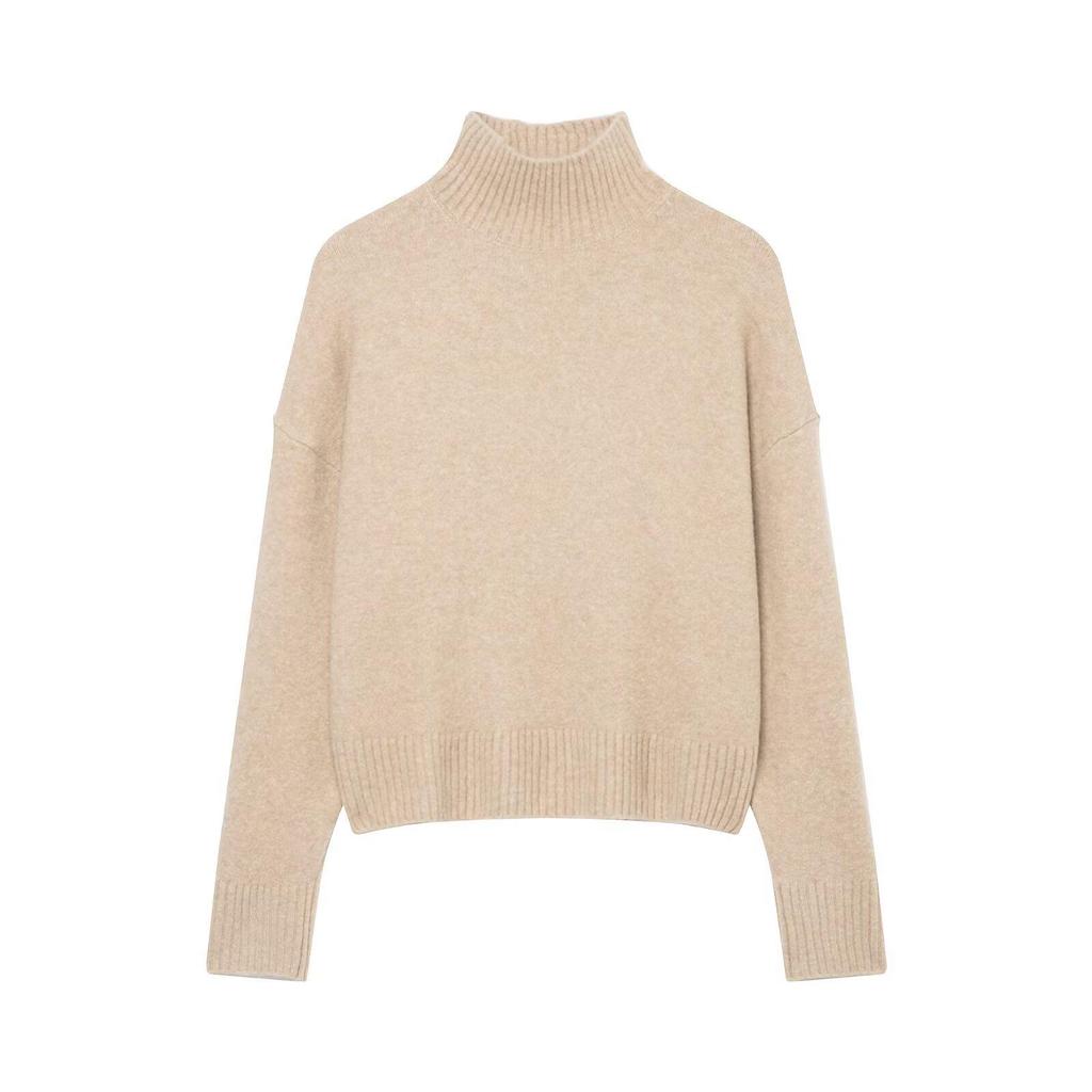 Z European Style 2025 Women's Fashion Soft Stand Collar Knitwear