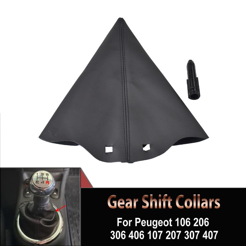 For Peugeot 106 206 306 406 107 207 307 407 301 308 Shifter Lever Boot Cover PU Leather Gear Shift Knob Stick Gaiter Boot Cover