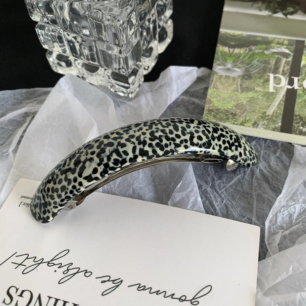 Retro Leopard Hairpins Spring Clip Colorful Acetate Hair Clips Womens Elegant Exquisite Barrettes Lady Fashion Hair Accessories