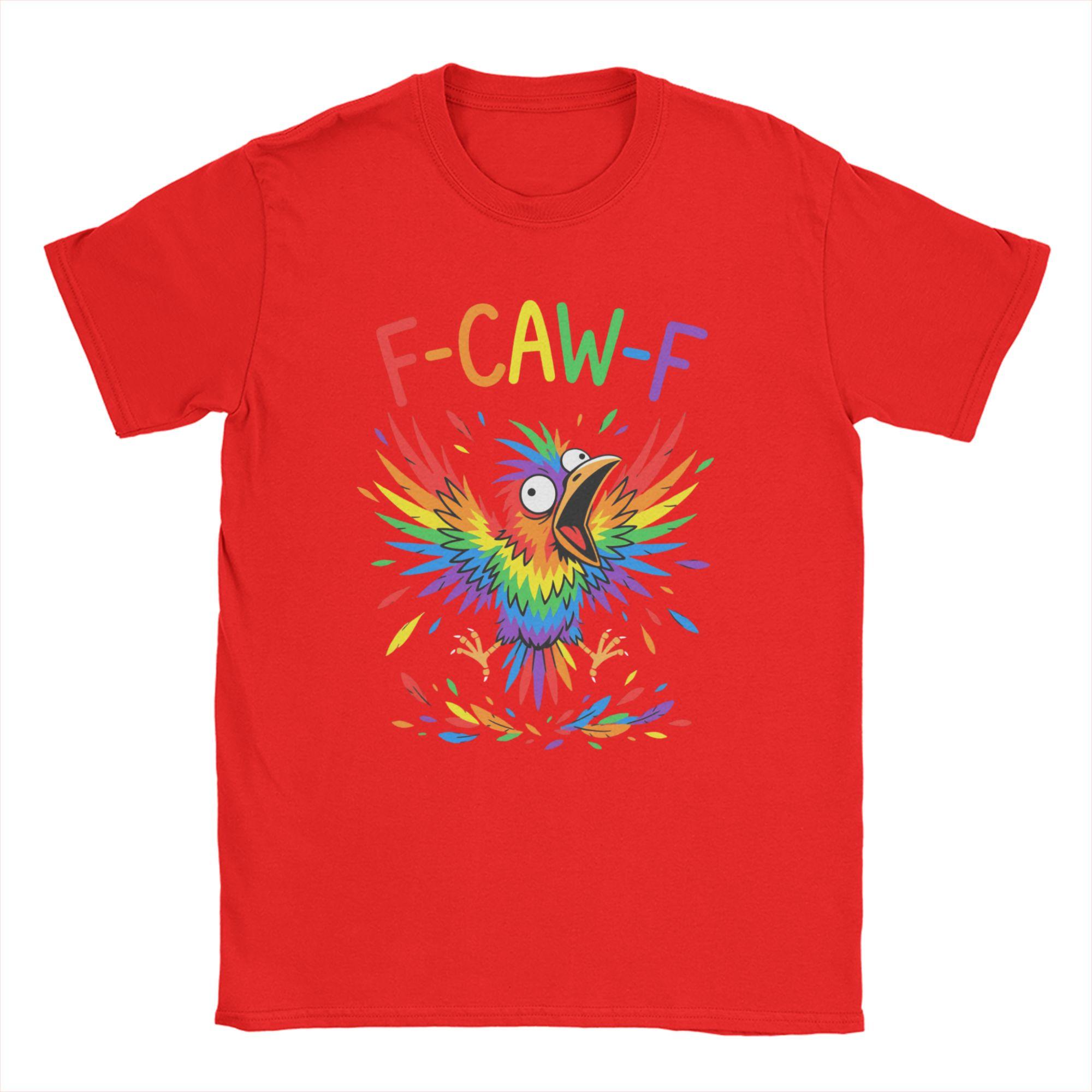 

F Caw F Rooster Funny Bird Fcawf Chicken Cotton T Shirt Couple Summer Basic T Shirts O Neck Leisure Tees Oversized Clothes S