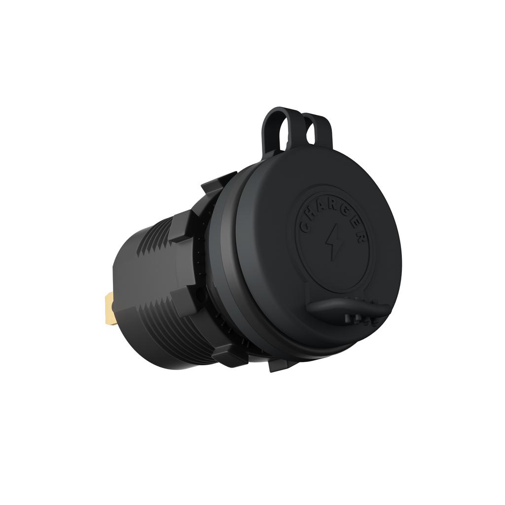 12V-24V Car QC3.0 Fast Charging USB and PD Dual Port for Car Motorcycles, h Bikes, SUVs, Boats IP66 Waterproof Multiple A