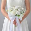 Handheld White Calla Hydrangea Bridal Bouquet Artificial Wedding Bouquet  for Wedding Ceremony
