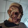 Třístranná maska ducha Halloween Horor Vrah Démon Cosplay Maska Strašidelný dům Žertovné rekvizity Krvácející Stehy Hlava Ducha