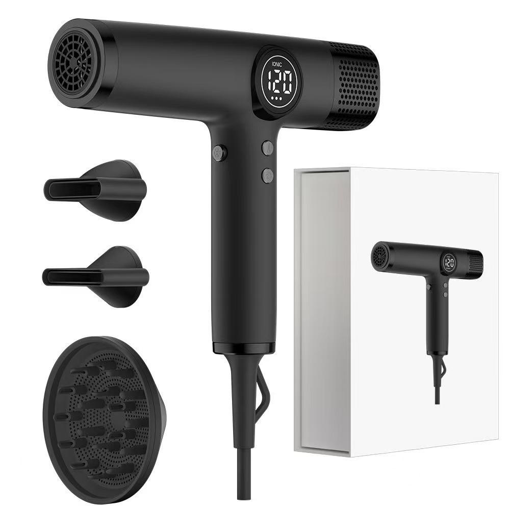 

Профессиональный фен для волос высокой мощности 1800 Вт, бесщеточный, для салонов/парикмахеров, высокоскоростной, с отрицательными ионами, инструменты для укладки волос AU чёрный
