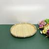 1Pc Handmade Woven Fruit Snack Basket Bamboo Basket for Outdoor Patio Garden Picnic Home Kitchen Dining Room Living Room Halloween Gift Christmas Gift