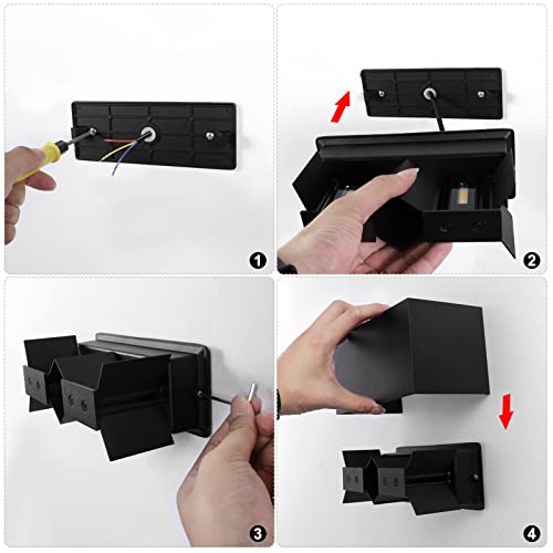 KAWELL Lighting 12W Bracket Light, Wall-Mounted Entryway Light, Spotlight, Adjustable Height and Beam Angle, Aluminum, Waterproof, IP65, Outdoor/Indoo