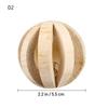 Cute Rabbit Roller Toys Natural Wooden Pine Dumbells Unicycle Bell Chew Toys for Guinea Pigs Rat Small Pet Molars Supplies