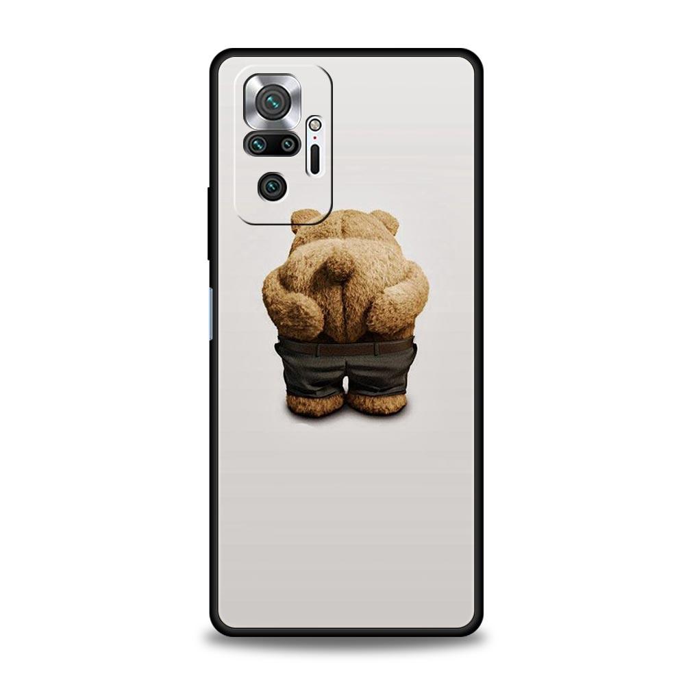 

Phone Case Cover for Redmi 14C 10C Note 15 14 13 12 10 11 Pro Plus K40 5G Soft TPU Shockproof Fundas Shell Funny Tedy Bear Capas Note 11 Pro Plus
