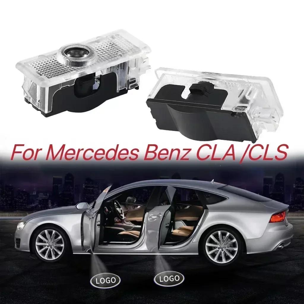 2X Led Car Door Welcome Light Projector Logo Lamp Mercedes Benz Amg W212 W213 W205 AMG W177 V177 W247 W246 W176 GLA GLC X253 GLE