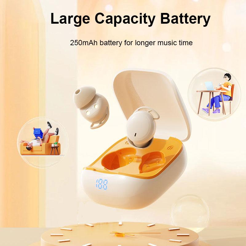 Bluetooth 5.4 Sleep Wireless Earphones Noise Cancel Headset HiFi Stereo Music Low Latency Painless Wear