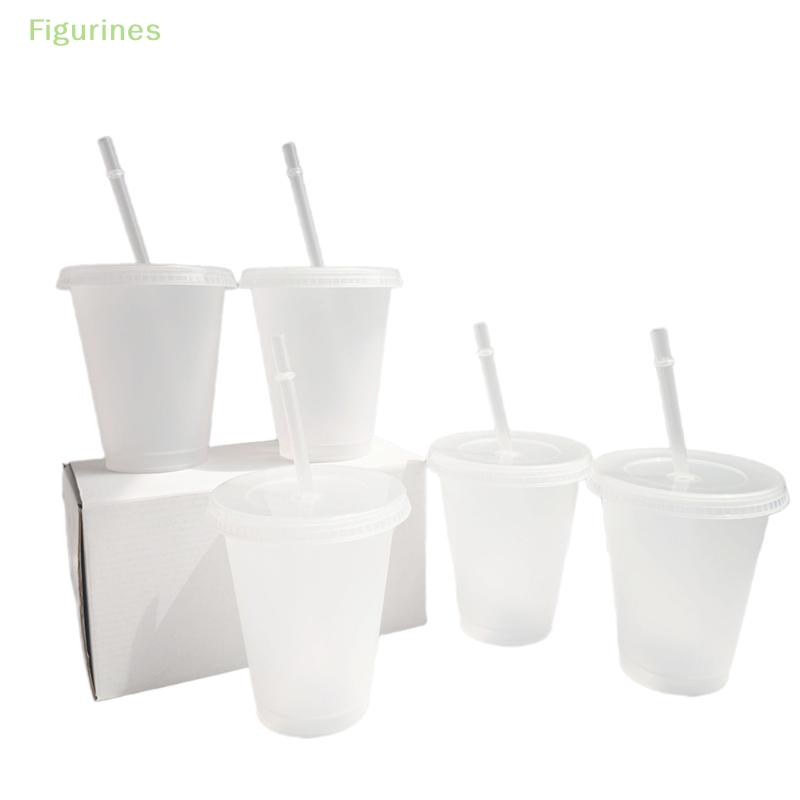 475ml Straw Mugs Cup With Lid Water Cup Drinks Cup Food Grade PP Plastic Reusable Drinks Cup Tumbler Drinkware