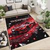 1PC Custom Name Sports Car Galaxy" Theme Floor Mat Ideal for Living Room, Game Rooms, Office, Bedroom,Floor Mat Playful Design