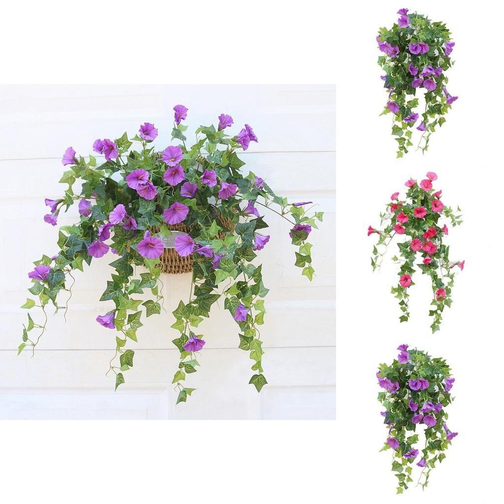 Vibrant Artificial Fake Silk Morning Glory Flower Vine For Stunning Home Wall Decor