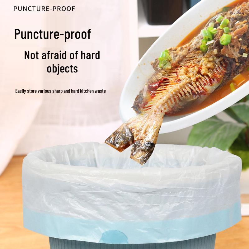 Extra Thick Drawstring Trash Bags - Durable, Tear-Resistant, Large Roll for Kitchen Use