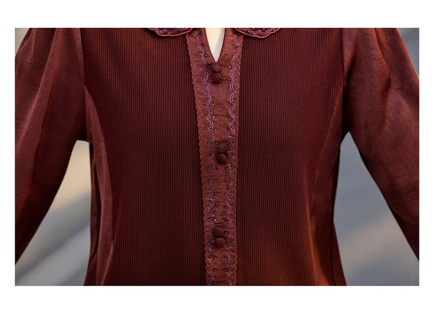 Frühling 2026 Damen Langarm-T-Shirt – Stilvolles Lässiges Hemd mit Kragen für Mütter mittleren Alters und ältere Mütter