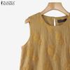 ZANZEA Vintage Womens Sleeveless Retro Ethnic Texture Casual Tank Tops