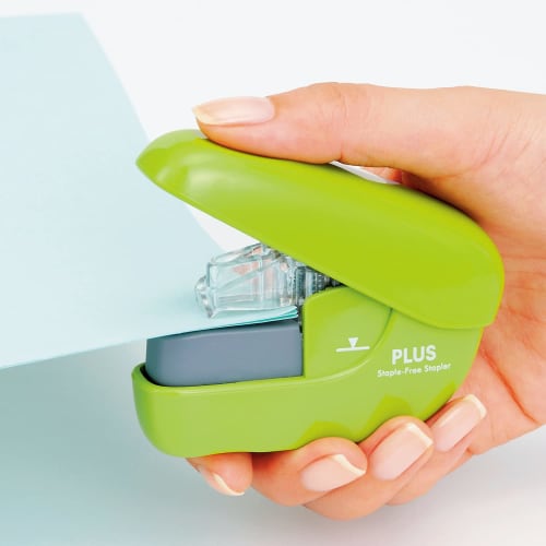 Plus Plus Klammerloser Hefter Papierklemmer Grün SL-106NB 31-123