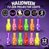 Interactive Parent Child Toys 12 Pcs Halloween Finger Projector Lights, Mini Colorful LED Projection Ring Set Pattern for Kids, Goodie Bag Stuffers,