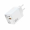 65W GaN Charger with Retractable Cable for Fast PD Charging - Compatible with Apple, Huawei, Xiaomi, Type-C Devices