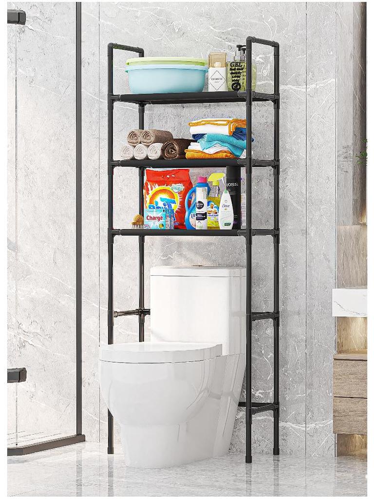 Bathroom & Kitchen Floor-Standing Punch-Free Toilet Storage Rack