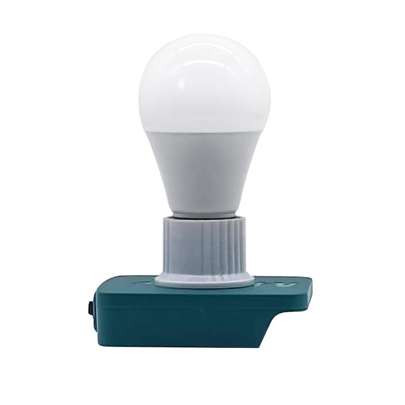 Tragbare E27 12–60 V 7 W Glühbirne Lampe LED Arbeitslicht kompatibel für Makita 18 V BL-Serie Lithium-Batterie