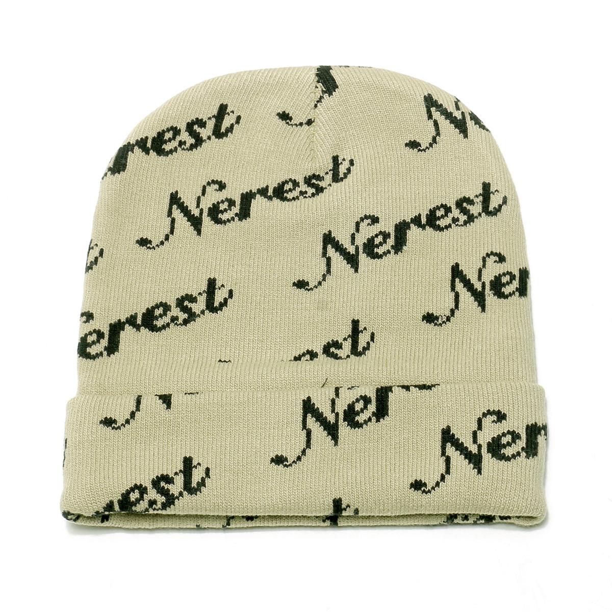 

осень-зима 2025 новая вязаная шапка шерстяная шапка повседневная хип-хоп шапка-пуловер жаккардовая вязаная шапка мужская теплая шапка M（56-58cm） хаки