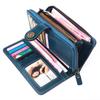 Elegant Vintage Zipper Flower PU Leather Korean Handbag Purse Wallets Women Coin Purse Card Holder